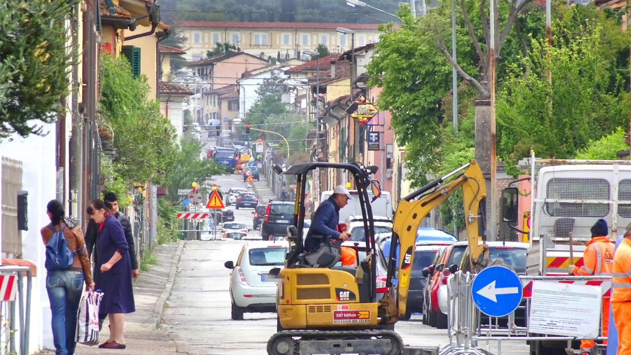 I lavori in via Antonelli