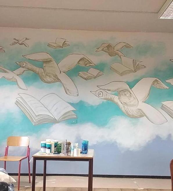 Il murale realizzato dall’artista pisano Francesco Moretti