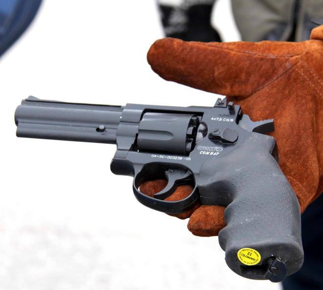 Punta una pistola contro i poliziotti 