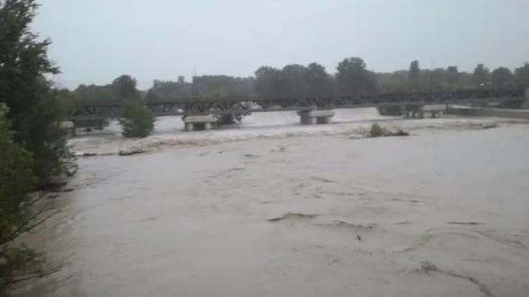 La piana del Secchia a Rubiera nel pomeriggio del 12 maggio 2019