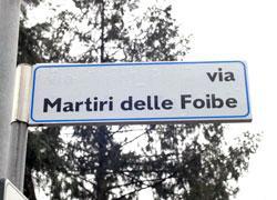Una via ai Martiri delle foibe 