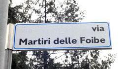 Una via ai Martiri delle foibe