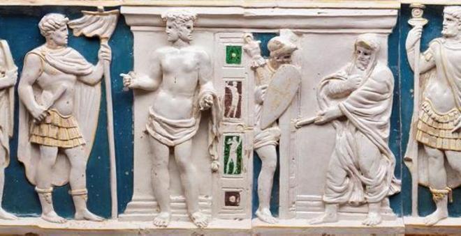 Una sala tutta dedicata al fregio di Villa Ambra