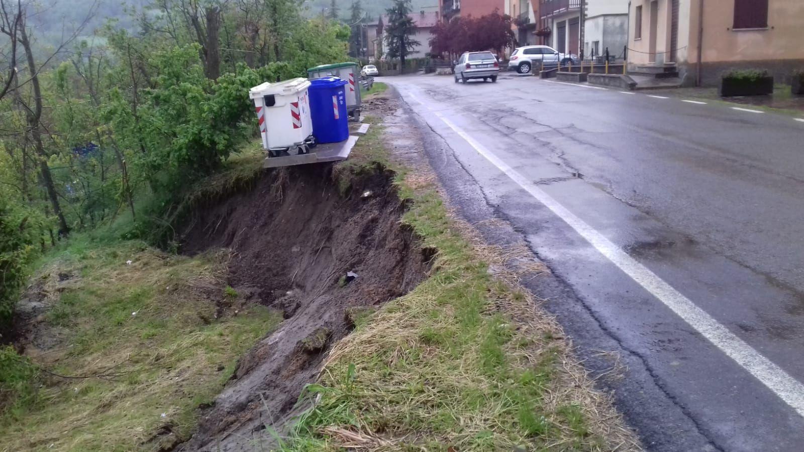 La frana sulla Sp 8