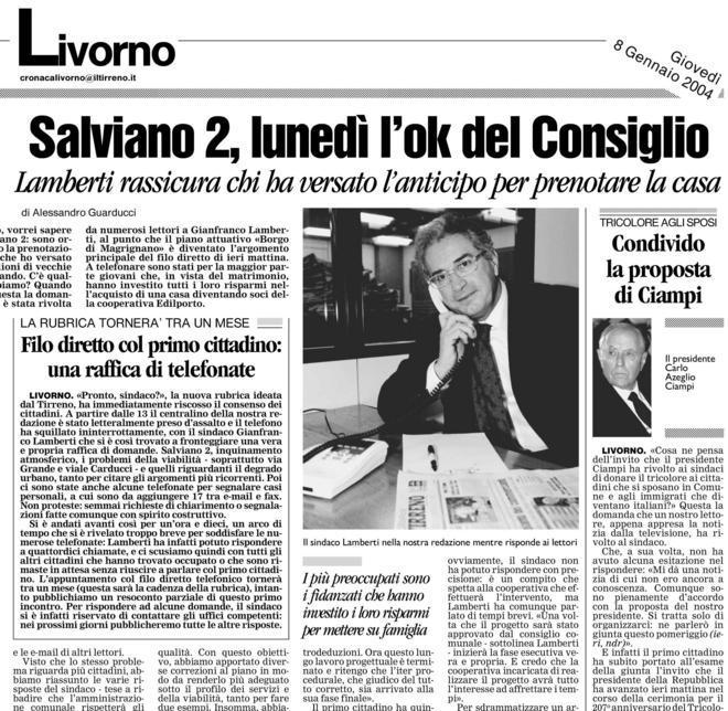 L’ex sindaco rassicurava le giovani coppie