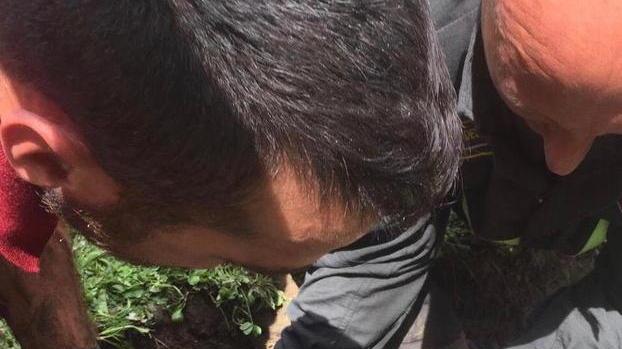 I vigili del fuoco salvano Lilli caduta in un tubo