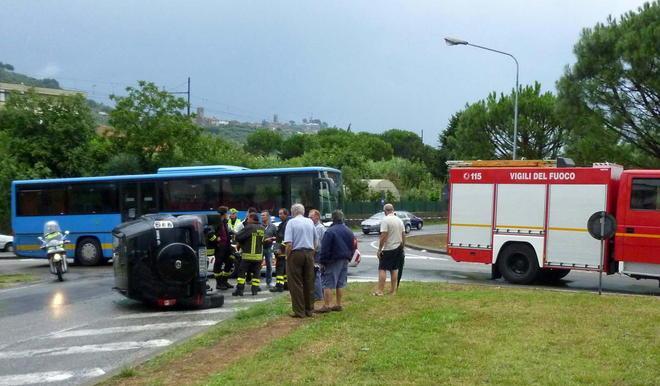 Una rotatoria “normale” tra Uzzano e Buggiano 