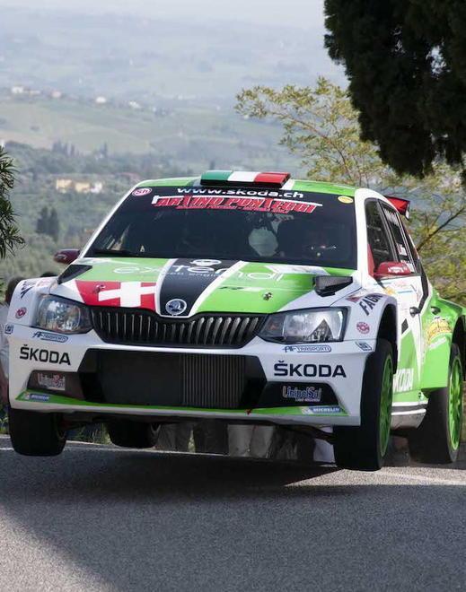Luca Artino alla guida della sua Fabia R5