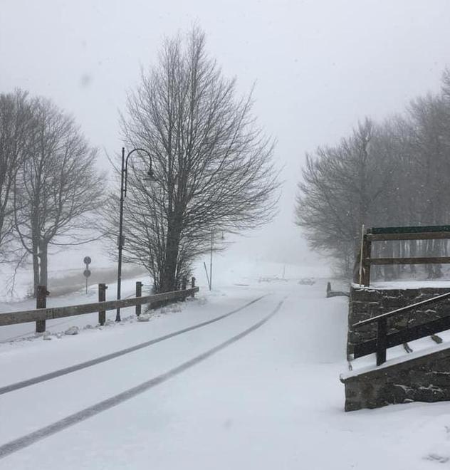 Ancora neve in Garfagnana sopra quota 1.300 metri