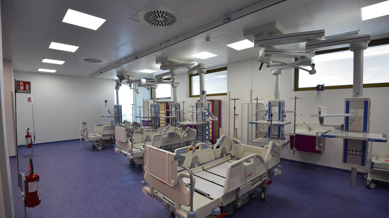 Una delle stanze della nuova ala del Misericordia il giorno dell'inaugurazione
