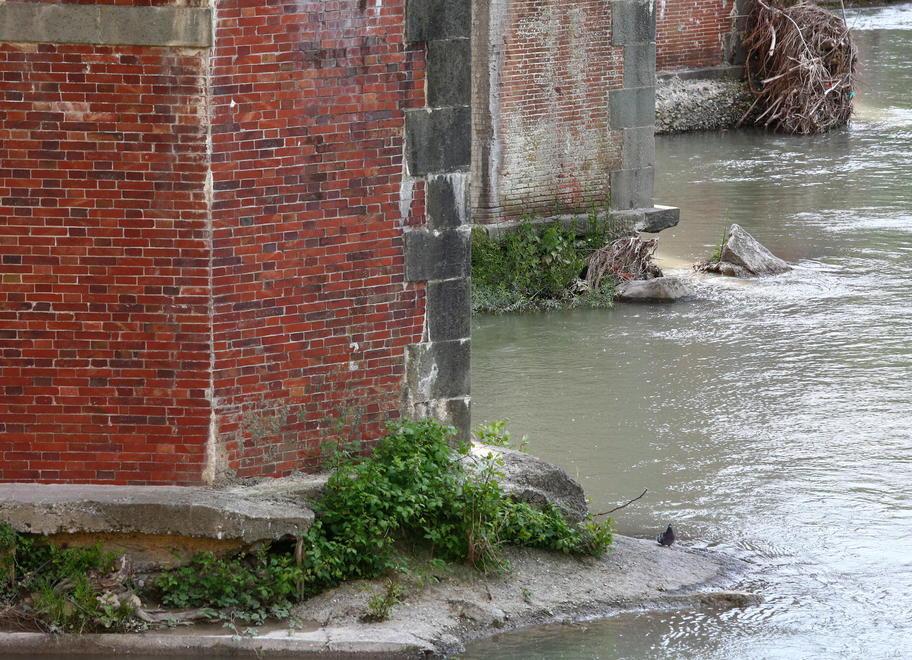 Verifiche sui piloni del ponte sul Serchio 