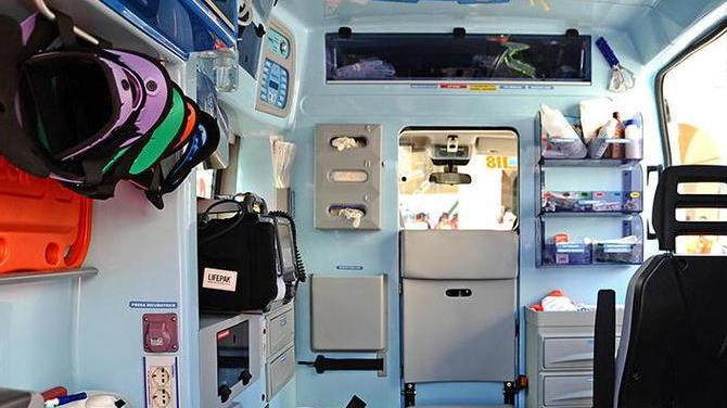 L'interno di una ambulanza