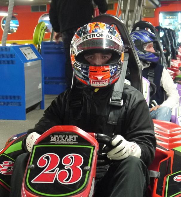 Kubica in pista al kartodromo 