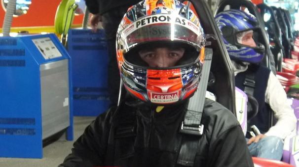 Kubica in pista al kartodromo