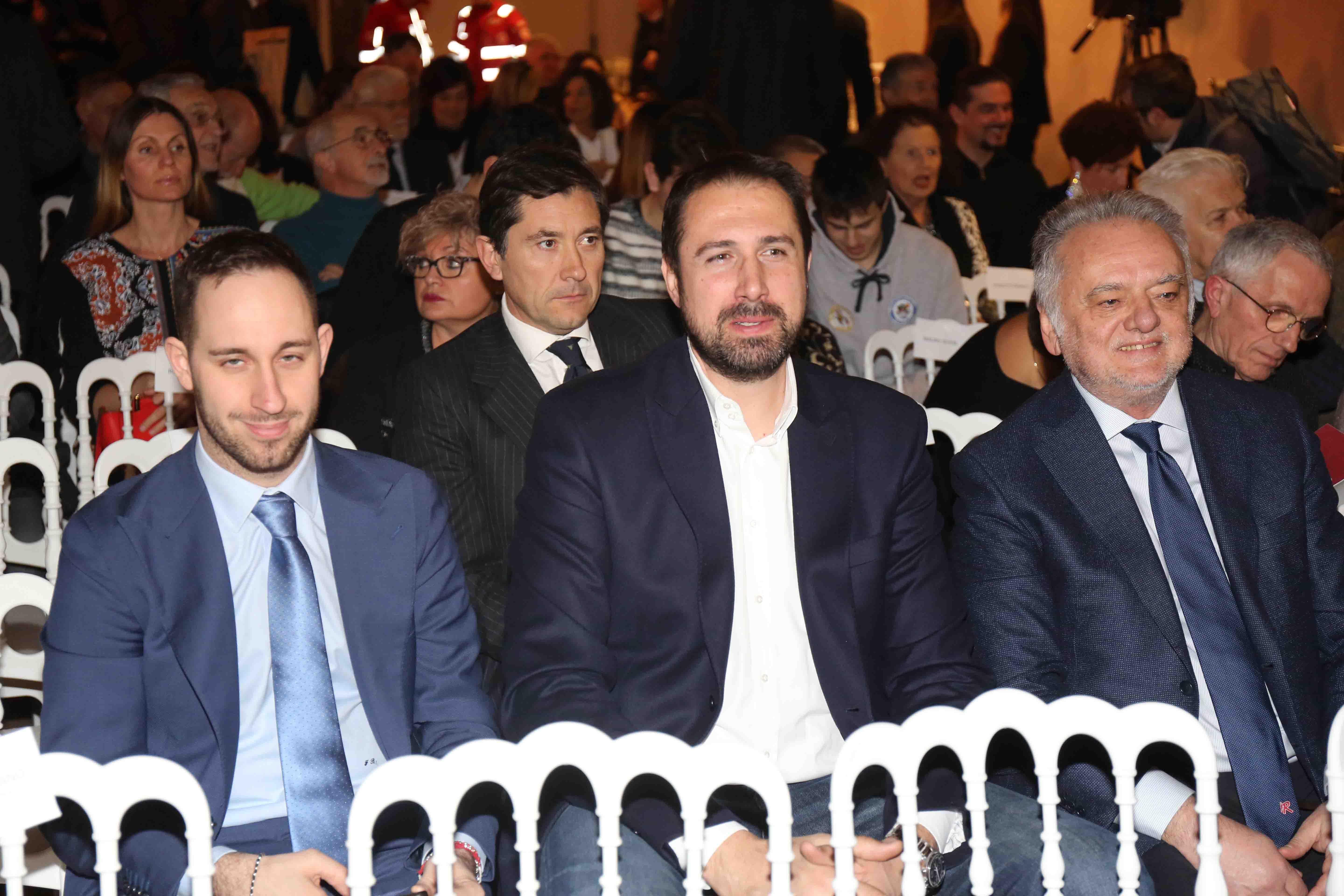 Il dg Filippo Barozzi, il ds Alessandro Frosini e il patron Stefano Landi