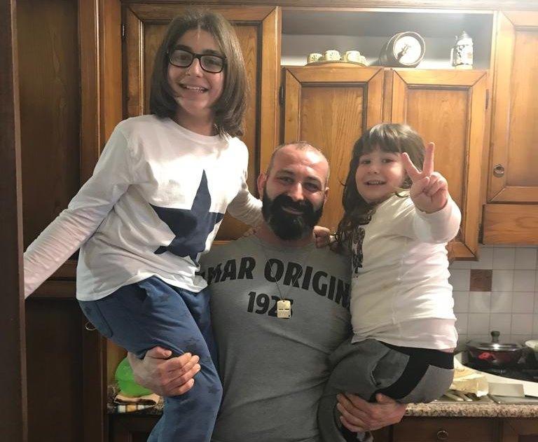 Nico Cipriani con i due figli