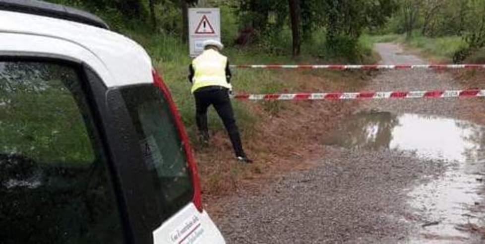 Piove, ciclopedonale allagata
