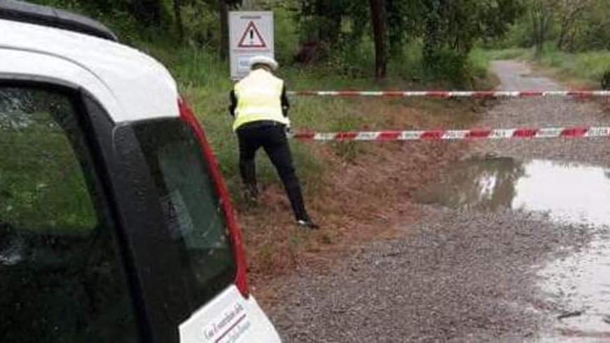 Piove, ciclopedonale allagata