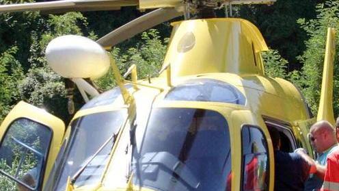 Grave anziano dopo la caduta da un albero