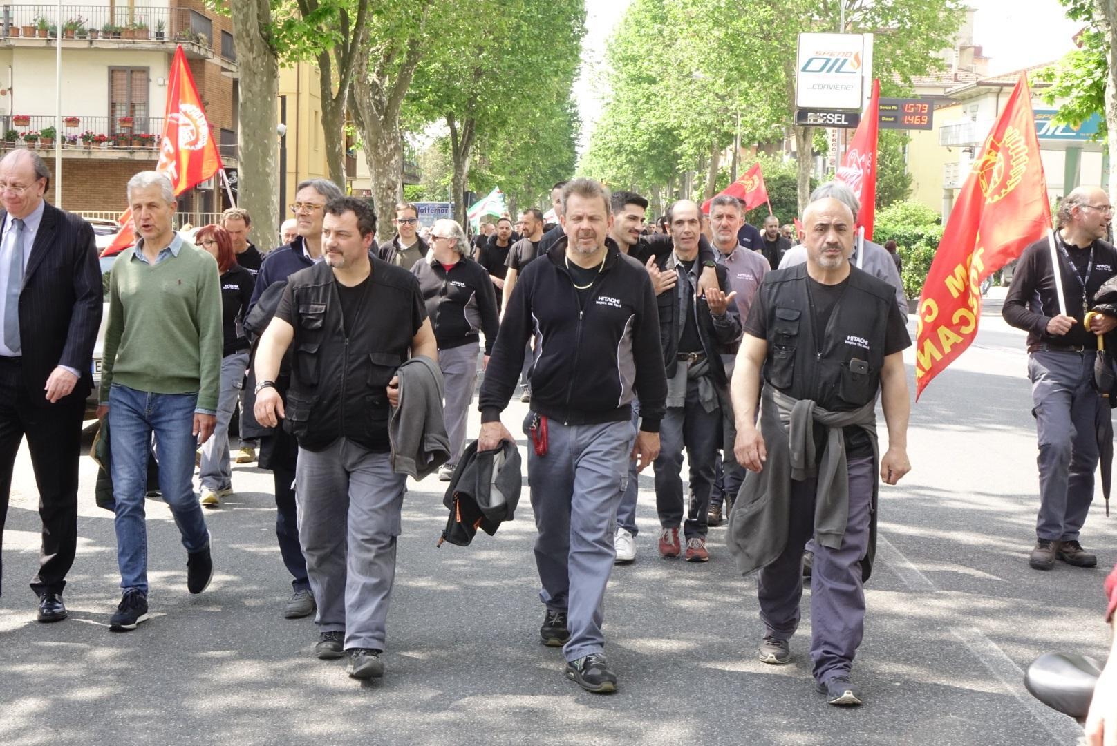 Il corteo in viale Adua
