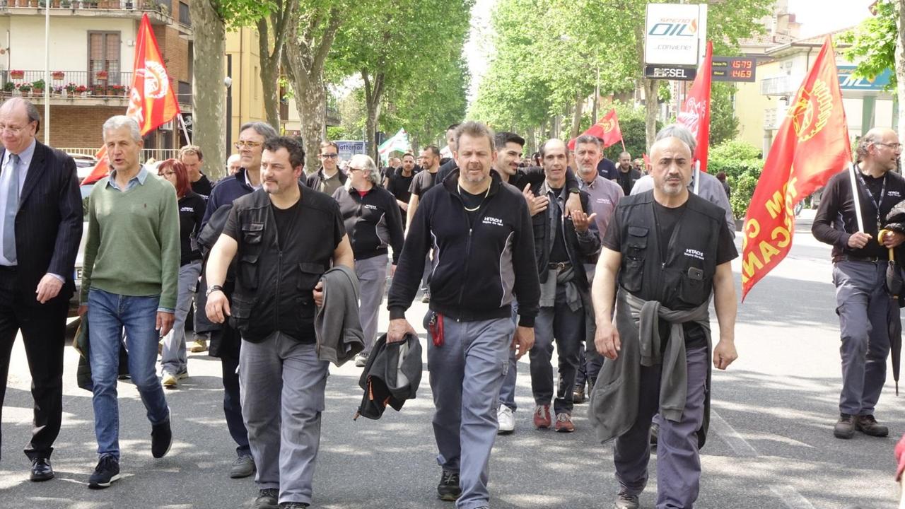 Il corteo in viale Adua