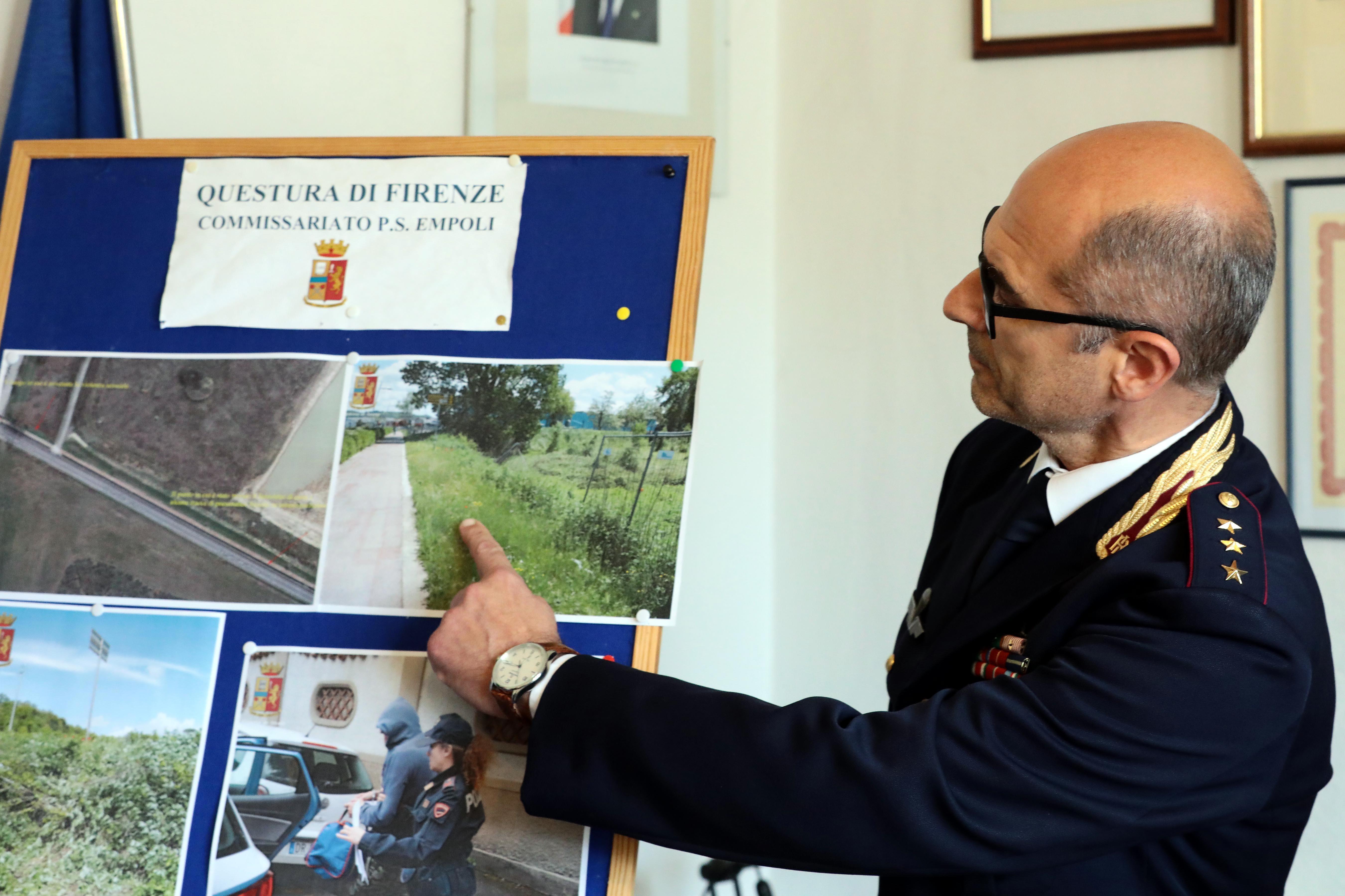 Nella foto si indica dove è avvenuta la violenza