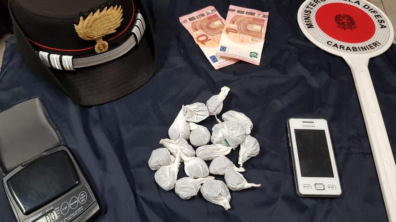 La droga sequestrata al Parco del Popolo