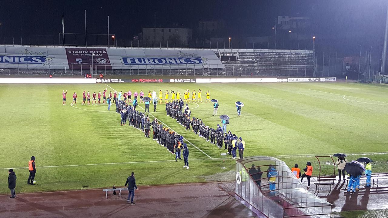 La gara di andata della regular season fra Arezzo e Pisa