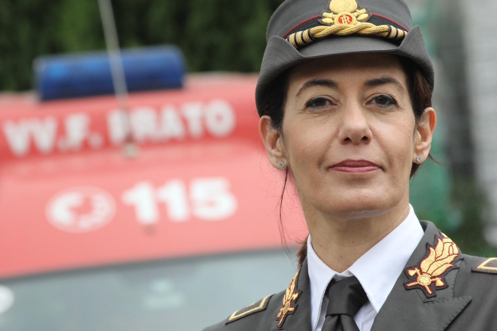 La nuova comandante dei vigili del fuoco di Prato Maria Francesca Conti