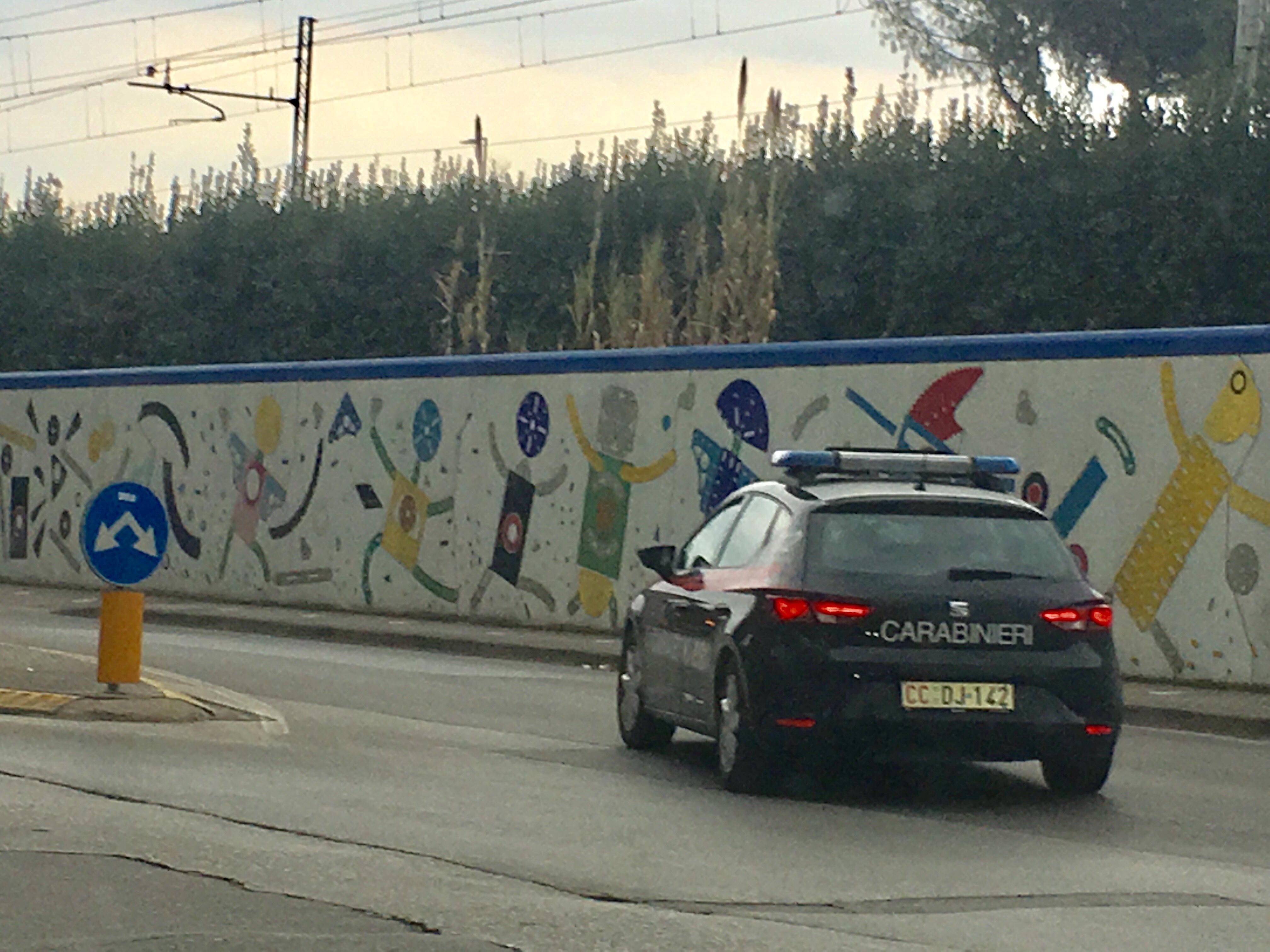 Un controllo dei carabinieri