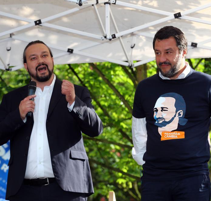 Alan Fabbri con Matteo Salvini