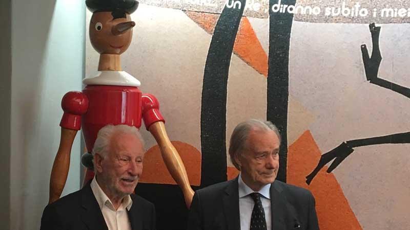A sinistra, Sergio Giunti e Pier Francesco Bernacchi all'inaugurazione del museo