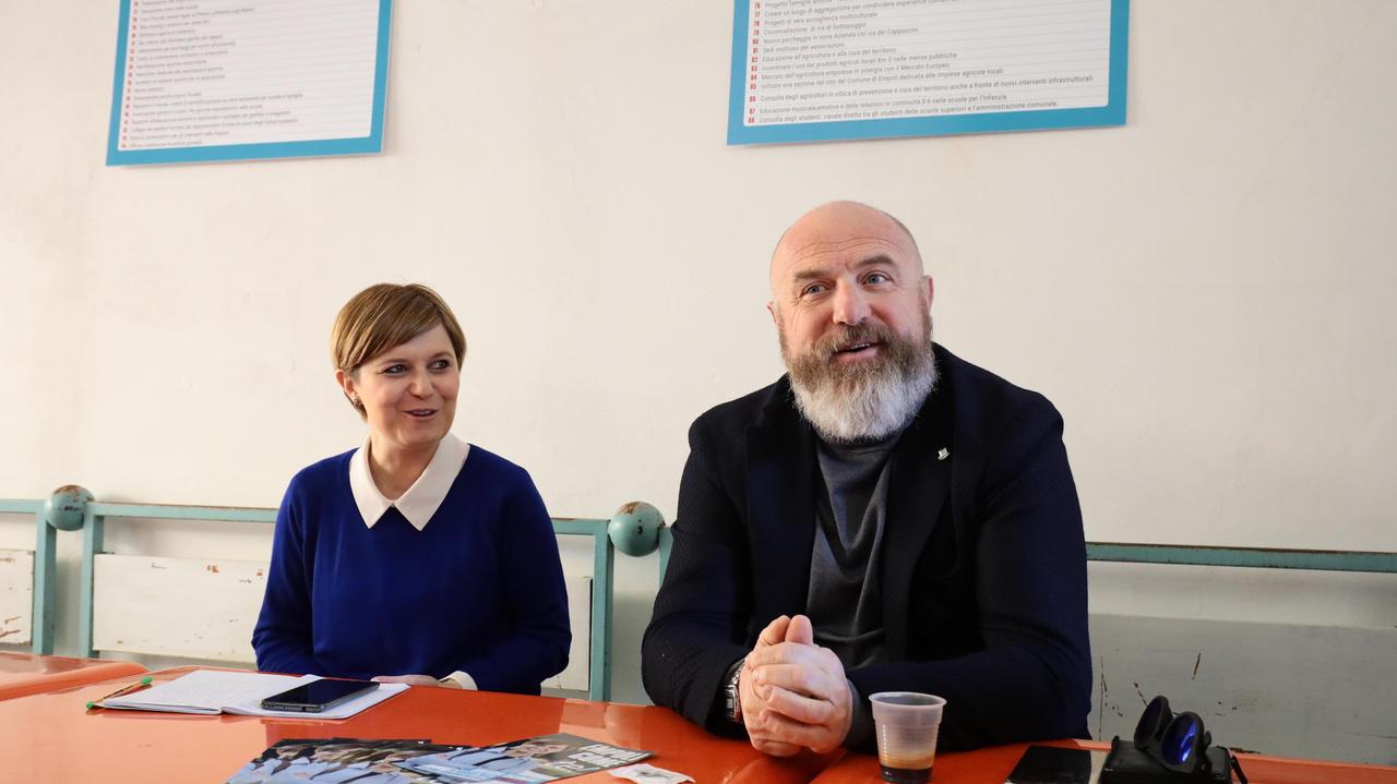 La sindaca Barnini e Massimo Marconcini