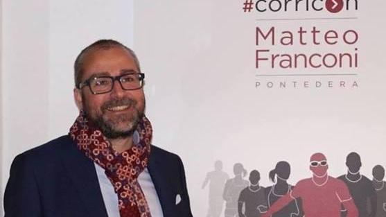 Matteo Franconi nel giorno dell'inaugurazione del comitato elettorale