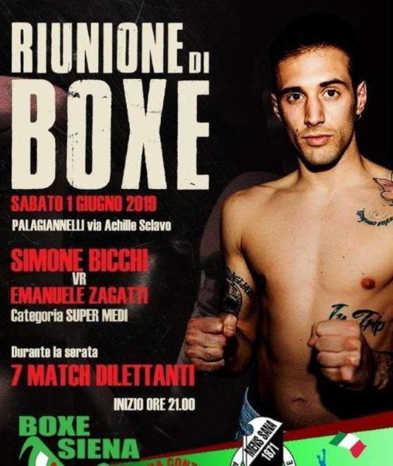 Bicchi, il debutto da prof stasera sul ring di Siena