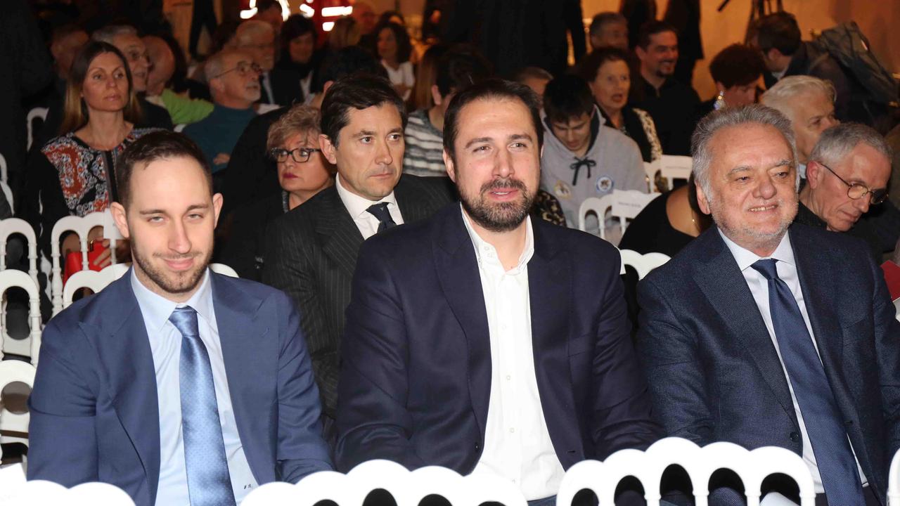 Il dg Filippo Barozzi, il ds Alessandro Frosini con il patron Stefano Landi