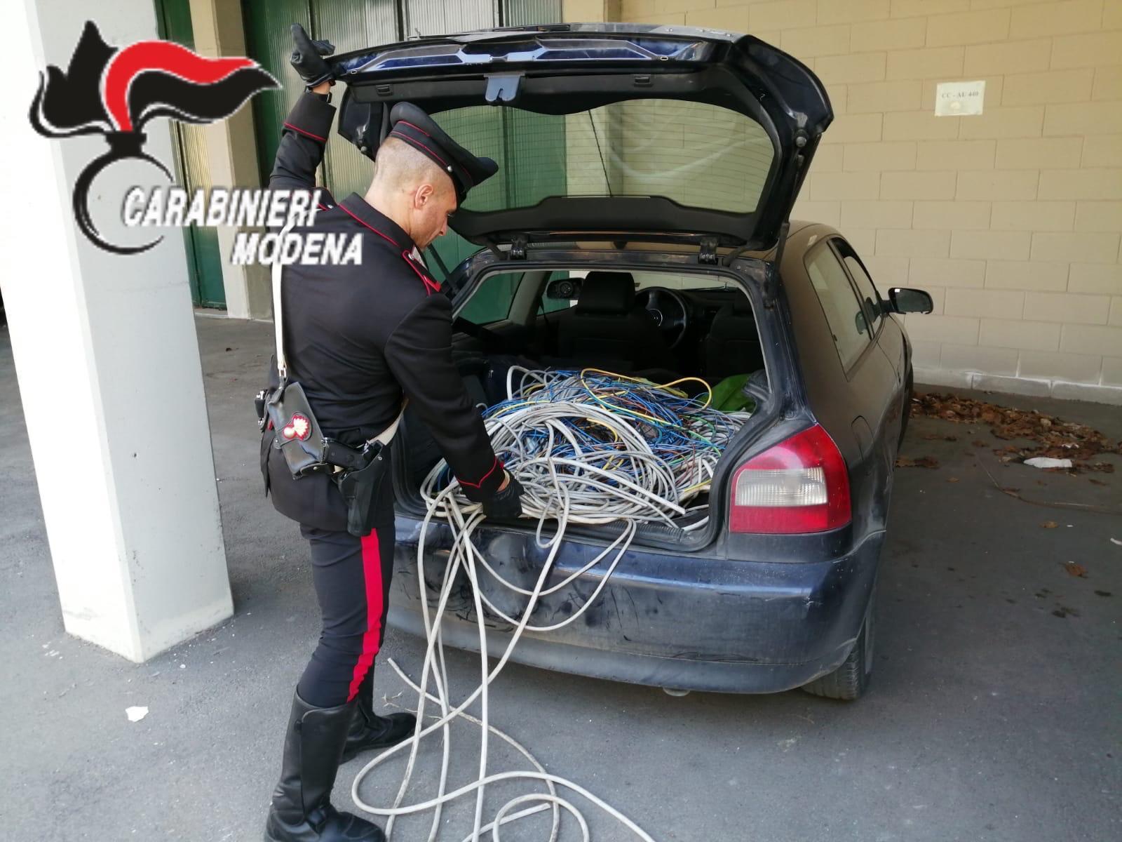 Furto di rame a Carpi, due predoni arrestati dai carabinieri