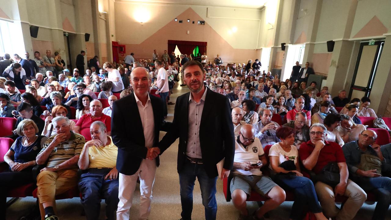 Luca Salvetti e Andrea Romiti al confronto organizzato dal Tirreno al Cral Eni