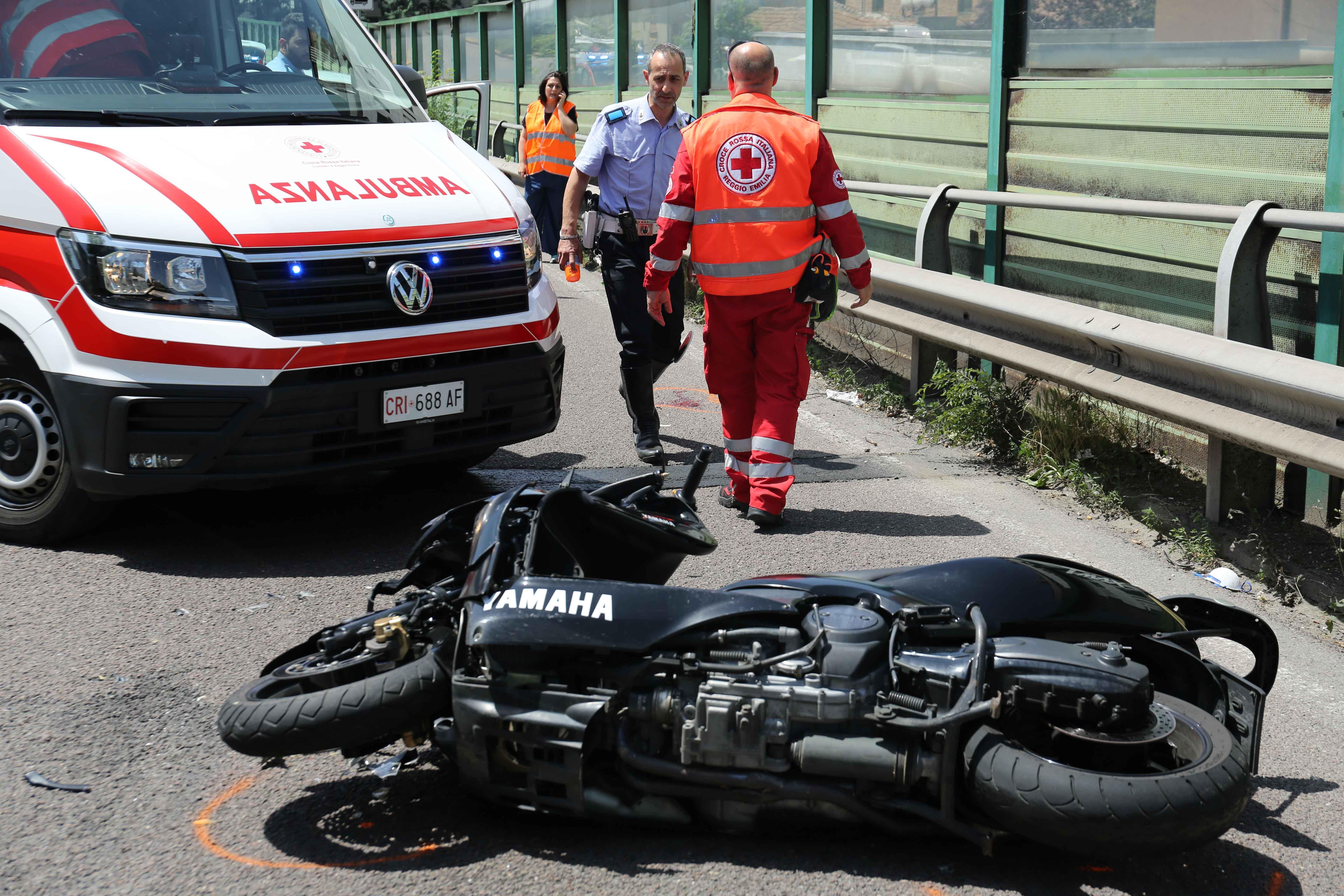 La scena dell'incidente in via del Partigiano