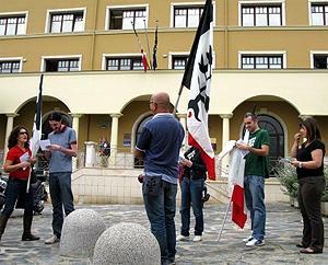 La manifestazione dell'Irs a Sassari