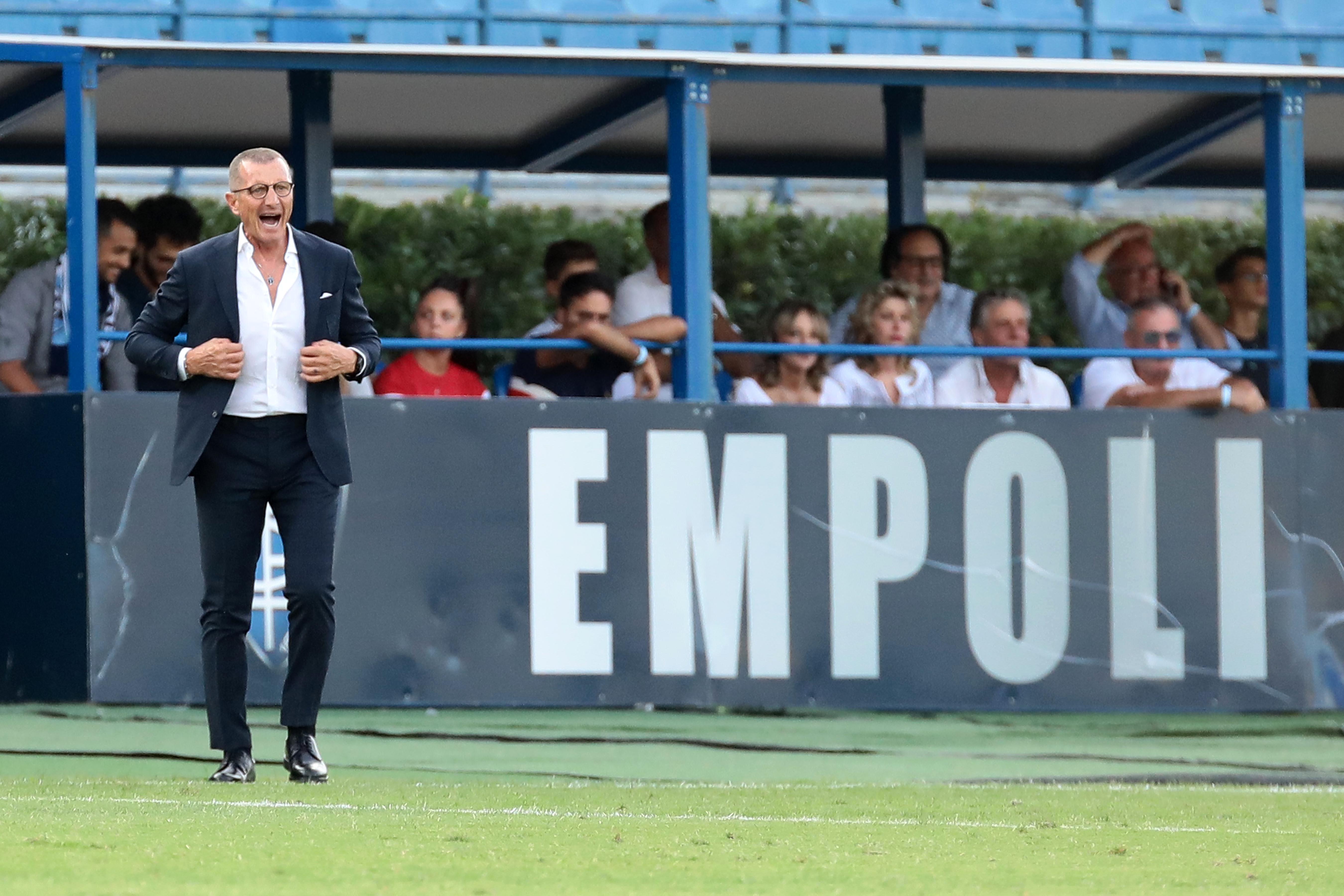Aurelio Andreazzoli sulla panchina dell'Empoli (foto agenzia Carlo Sestini)