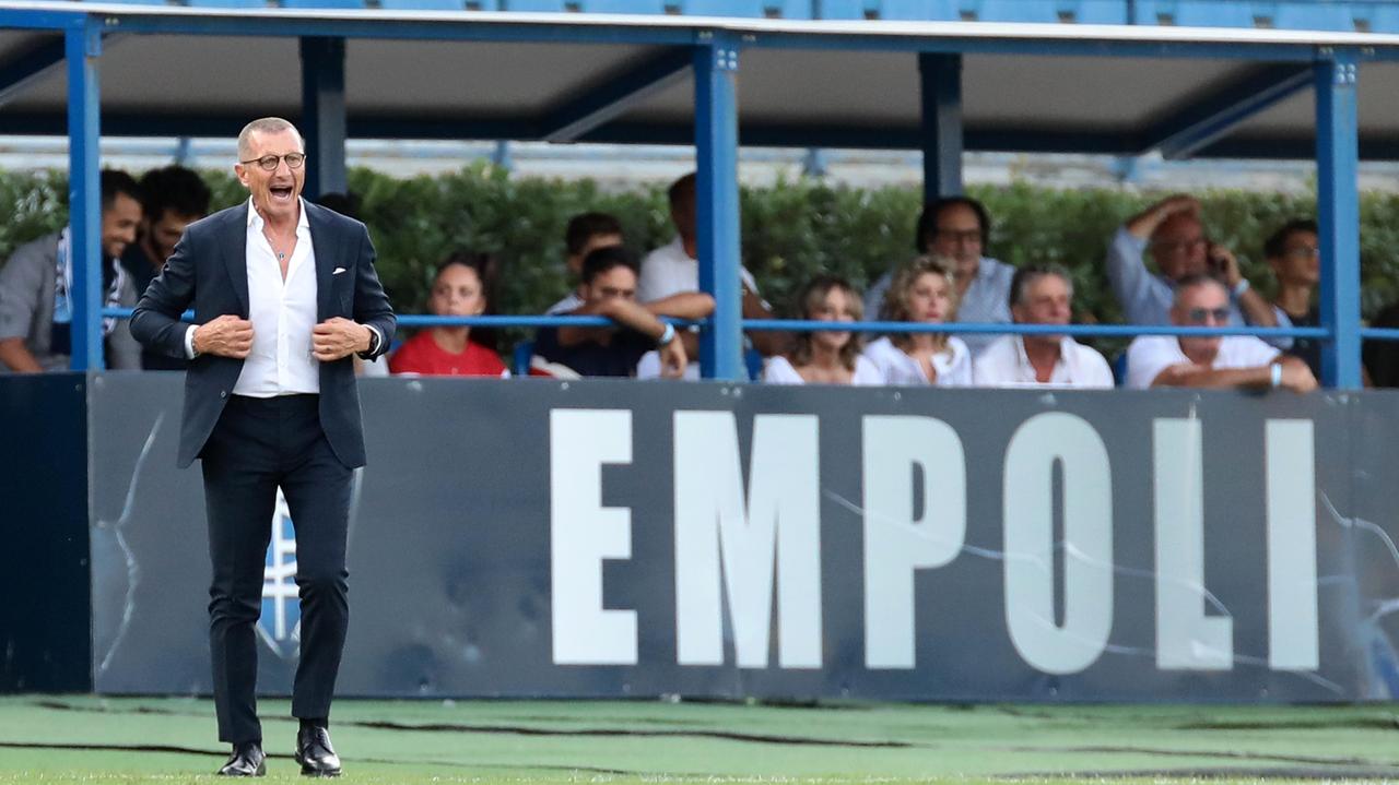 Aurelio Andreazzoli sulla panchina dell'Empoli (foto agenzia Carlo Sestini)