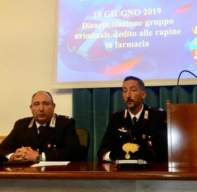 Da sinistra il maggiore Michele Cataneo con il maresciallo capo Lapo Chiti