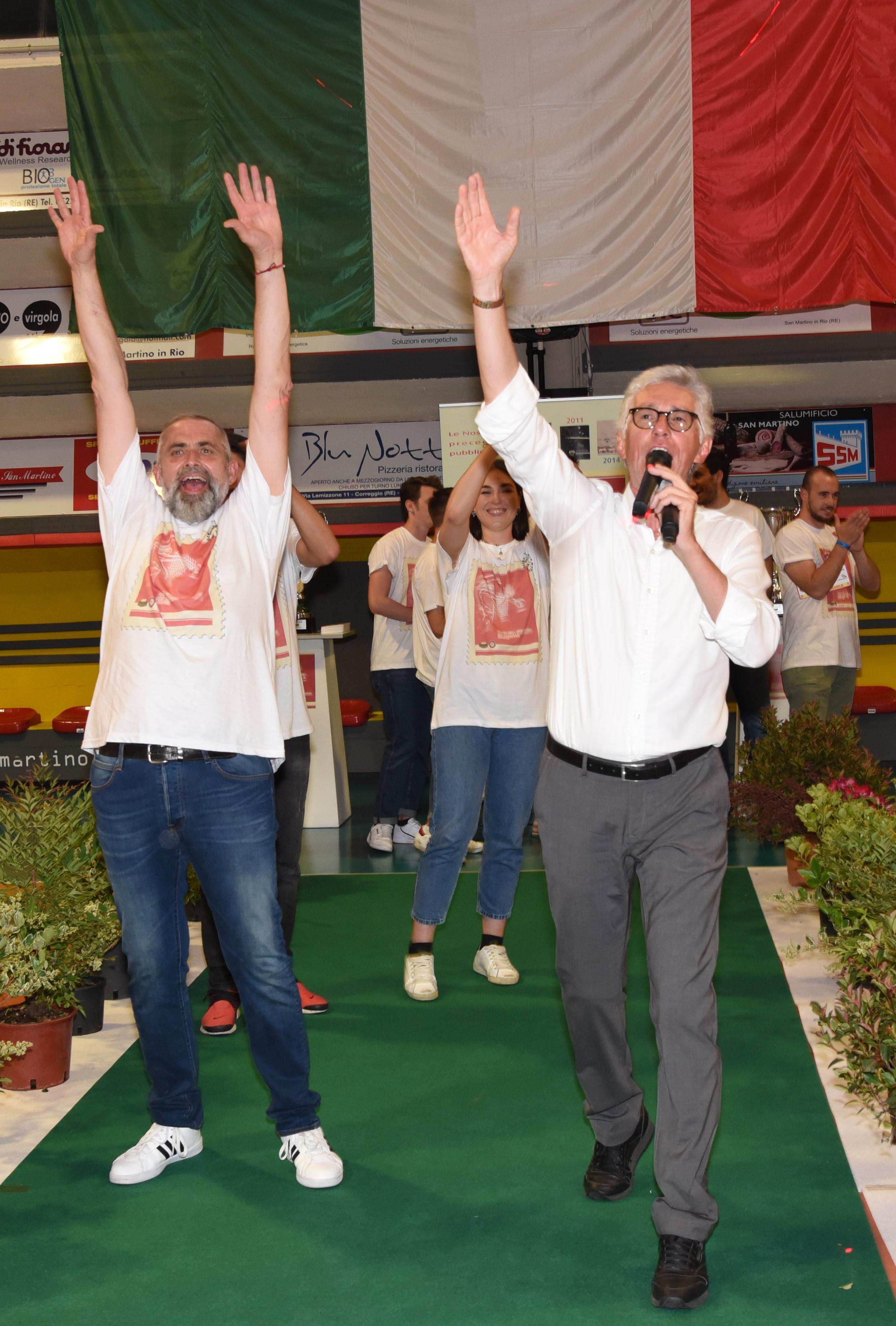 Marani e Dallari alla presentazione del libro sul Volley Ball San Martino