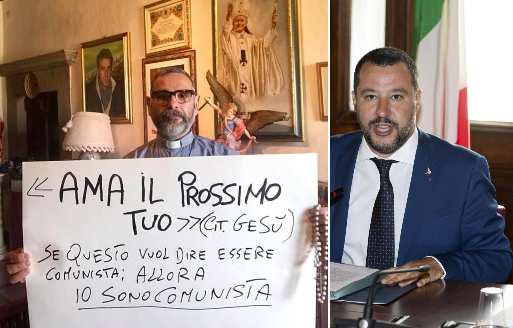 La battaglia di don Nando, un prete social contro Salvini 