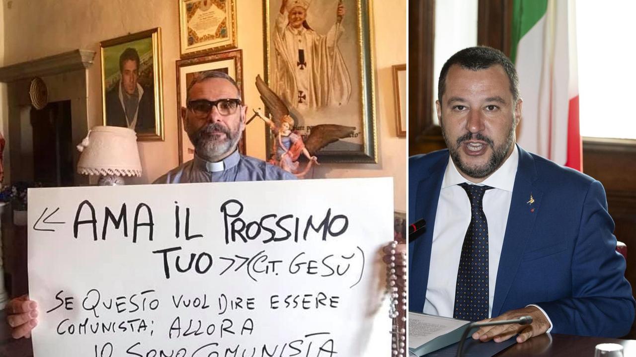 La battaglia di don Nando, un prete social contro Salvini