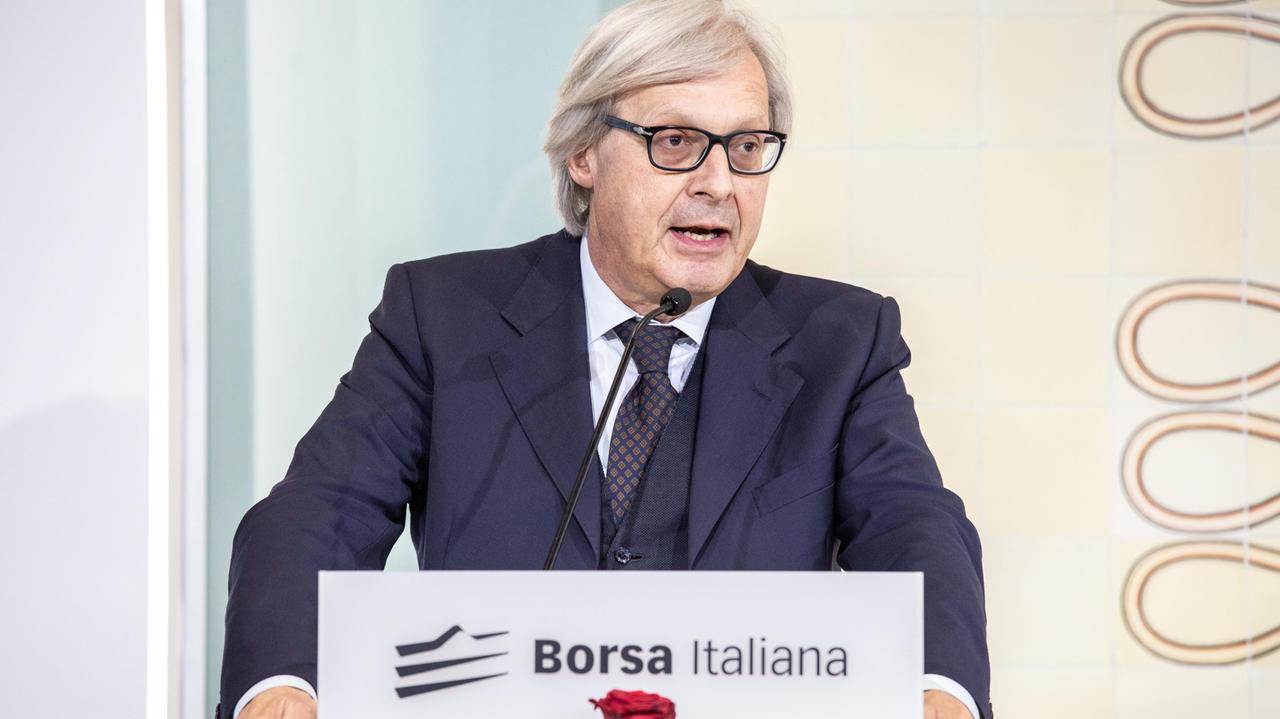 Vittorio Sgarbi all'apertura della Milanesiana, oggi a Milano