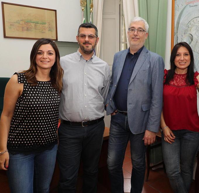La Giutna di Lamporecchio, da sinistra: Cetraro, Tronci, Torrigiani,  e Volpi (manca Bochicchio)