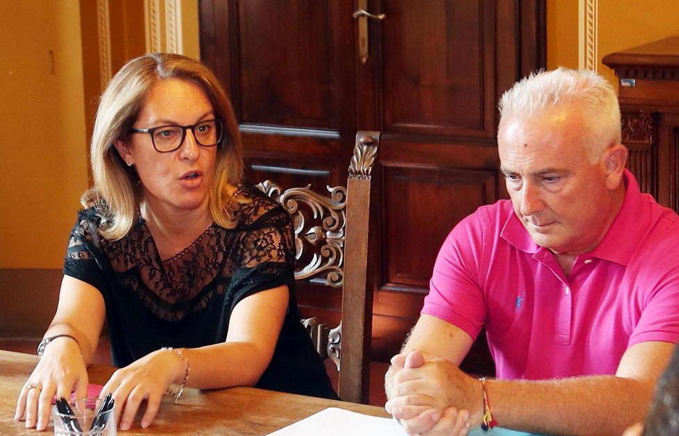 L'assessore regionale Federica Fratoni con l'au delle Terme Alessandro Michelotti
