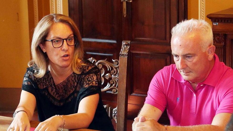L'assessore regionale Federica Fratoni con l'au delle Terme Alessandro Michelotti